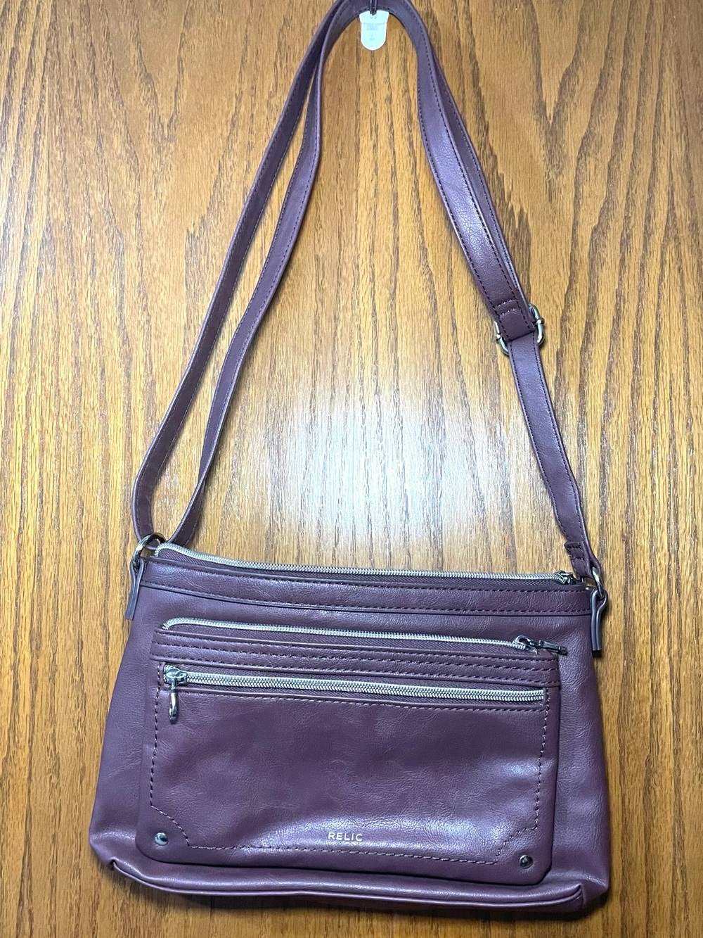 Relic Brand Dark Red Zip Crossbody Purse Shoulder Bag VGC